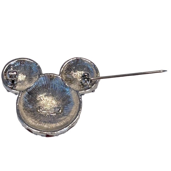 VINTAGE SWAROVSKI CRYSTAL DISNEY Brooch pin Mickey Mouse Icon American flag - Picture 4 of 9